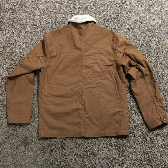 Gap Workforce Collection Sherpa Jacket Brown Button Front Men's Small - Picture 4 of 4